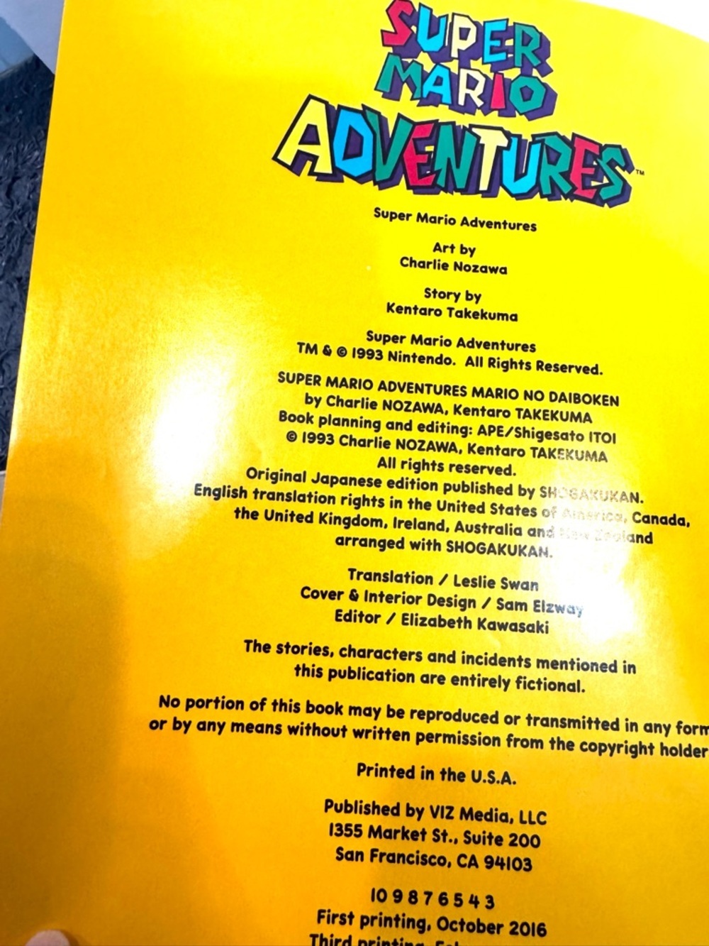 Super Mario Adventures TPB Comic Book by Kentaro Takekuma & Charlie Nozawa 1993 - Picture 2 of 7